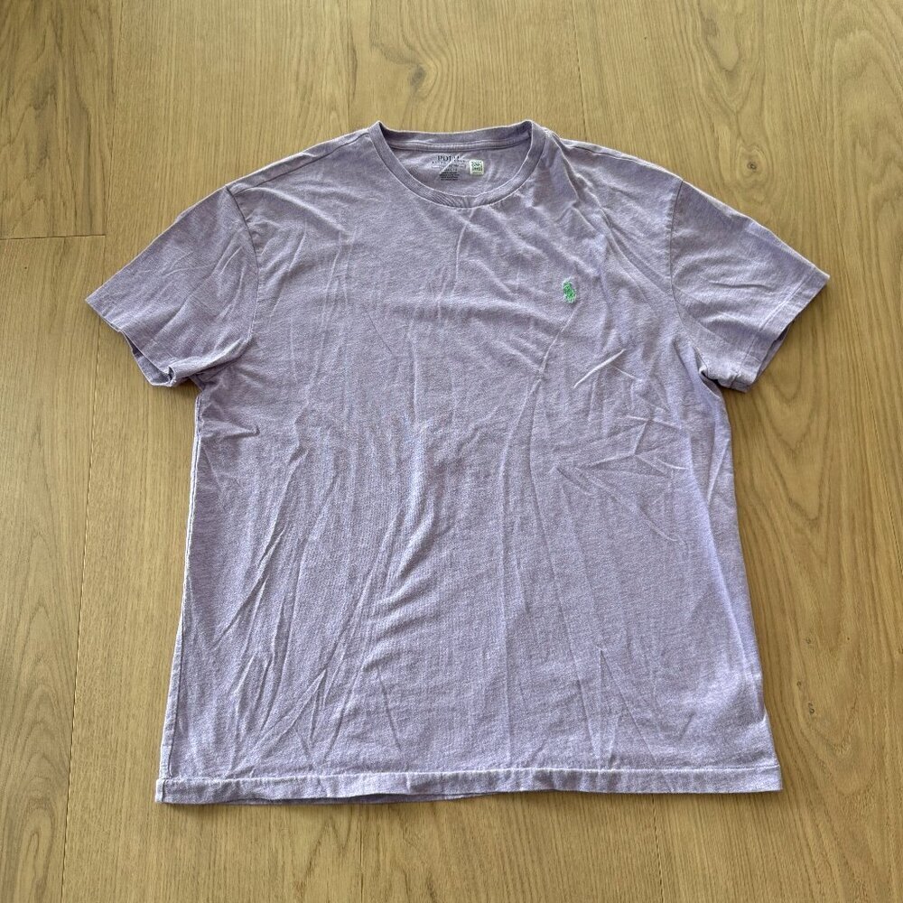 Polo | Classic Cut T-shirt with embroidered polo logo | Purple | Large